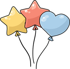 행사와 축제 분위기를 연출하는 풍선 테마 이미지로 오픈식, 기념식, 페스티벌, 기업 행사 등 다양한 이벤트 현장에서 활용하기 좋은 화려한 축하 장식 비주얼