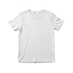 Fototapeta premium Plain white t-shirt on white background isolated on transparent background
