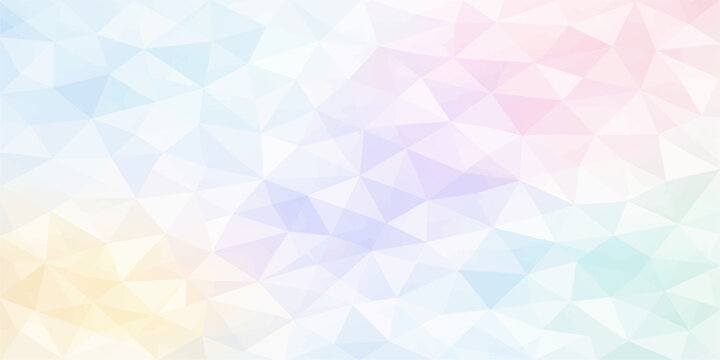 Abstract colorful background featuring a futuristic gradient pattern of triangles and polygons in a blue diamond mosaic style for a tech wallpaper