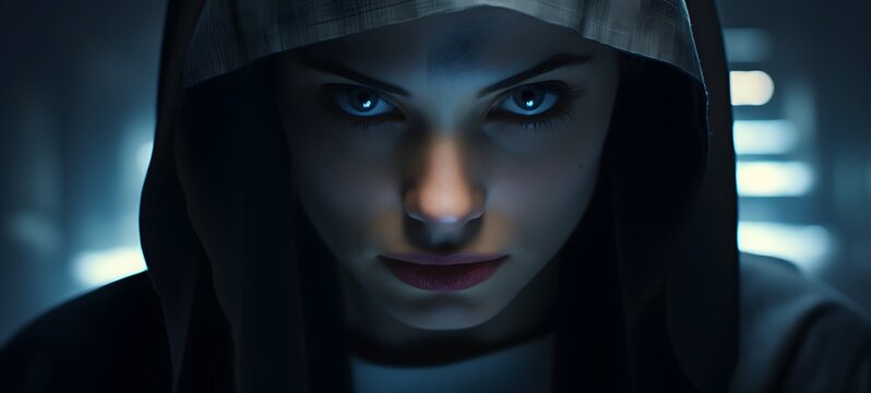 A portrait of a very pretty nun,generative AI