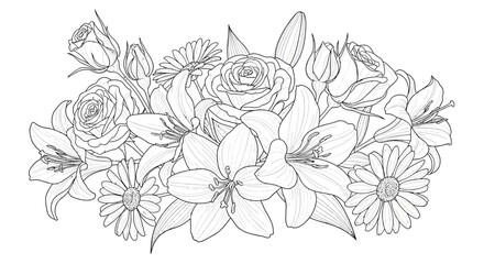 hand drawn flower