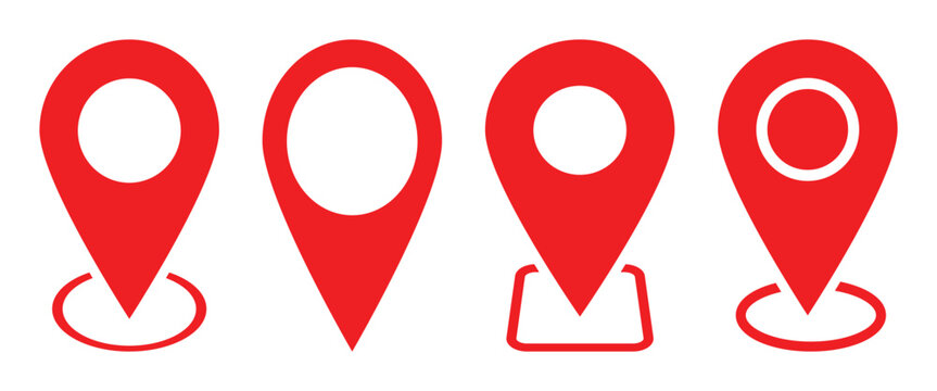 Location pin icon for marker place and navigation and tracking system . Vector illustration isolated on white background.