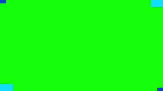 Blue Squares Corner Slide Green Screen Transition Animation