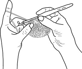 코바늘 뜨개질 손바느질