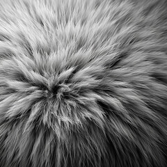 close up of fur texture white
