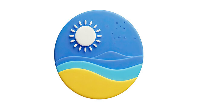 Stylized Beach Scene Icon