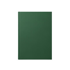 A green book cover isolated on transparent background
