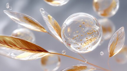 High Fidelity 3D Render of Dermocosmetic Biotechnology Ingredients