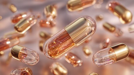 Transparent 3D Render of Skincare Ingredients in High Fidelity Display