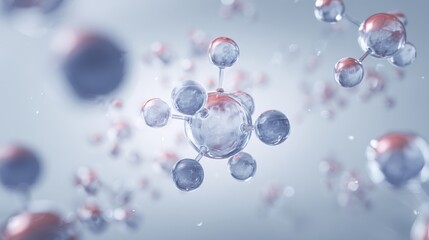 Intricate Molecular Structure of Skincare Ingredients with Retinol