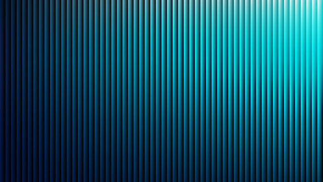 Cyan neon vertical light columns on dark blue background, futuristic abstract stripe pattern for technology and UI design