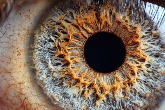 Close-up human eye, intricate detail