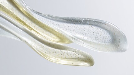 Obraz premium Translucent Serum Layers Showcasing Skincare Science and Texture