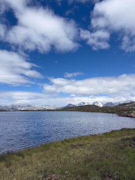 Rutor Mountain Lake under Rutor Glacier, La Thuile, Aosta Valley