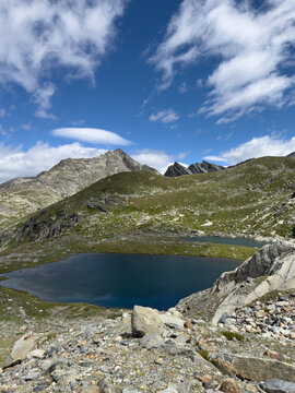 Rutor Mountain Lake under Rutor Glacier, La Thuile, Aosta Valley