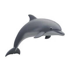 Obraz premium A graceful dolphin leaping out of the water with a sleek and shiny body isolated on transparent background