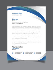 Editable Business Letterhead Template with Modern Corporate Design, Corporate Identity Letterhead Template &ndash; Professional Print Layout