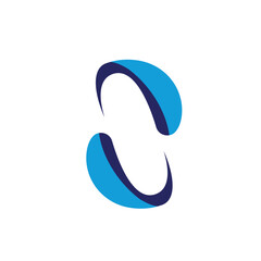 Abstract Blue S Logo Design With Curved Swoosh Shapes For Brand Identity And Modern Corporate Branding