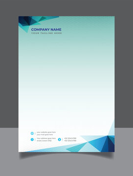 Corporate Modern Letterhead Design Template with Multiple Color Options