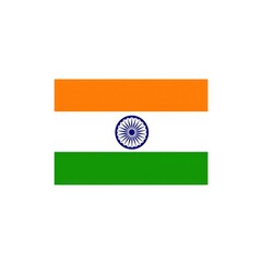 Flag of india featuring the ashoka chakra symbol in the center of three horizontal stripes