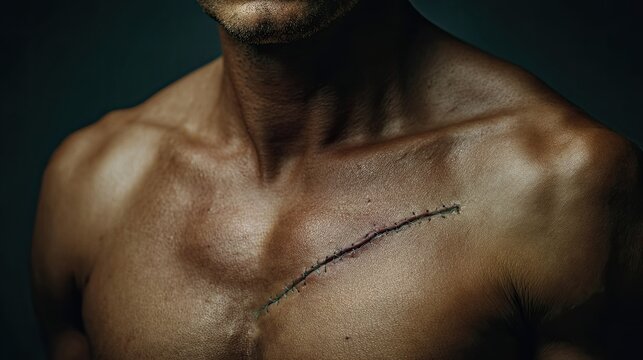 ICD Implant Scar Closeup