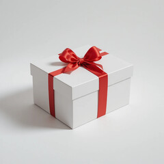 Fototapeta premium gift box with red ribbon