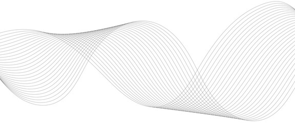 Abstract white and gray background. Abstract linear flowing particles future technology concept abstract wave curve lines banner.