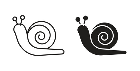 Snail icon in line design. editable stroke icons pack © Tareem