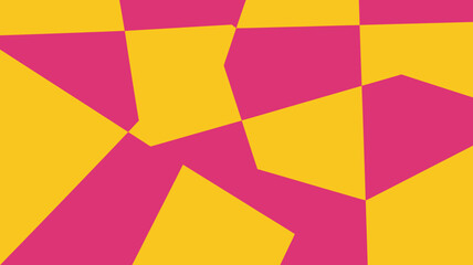 A vibrant abstract composition features irregularly shaped blocks of bold pink and yellow creating a dynamic and visually striking geometric pattern high quality professional detailed modern © MdRafiqul