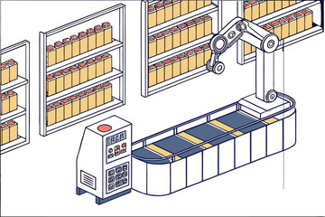 Automated Grocery Warehouse Robot for AI-Driven Fulfillment and Logistics