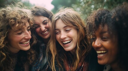 Fototapeta premium Diverse Group of Happy Young Women.