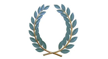Obraz premium Laurel Wreath with Gold Accents