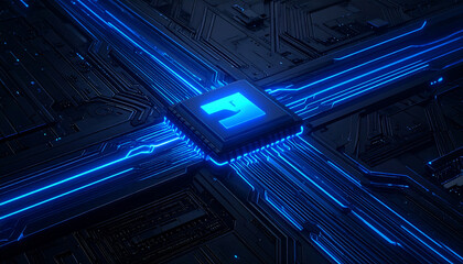 Obraz premium Circuit board processor 