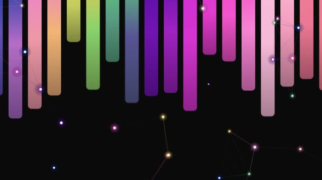 Vibrant Bars and Glowing Particles in a Dark Environment from a Frontal Viewpoint