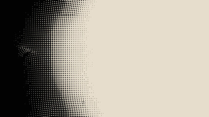 A striking halftone portrait depicts a face split between shadow and light creating a dramatic and modern visual effect with dotted patterns high quality professional detailed © rocky