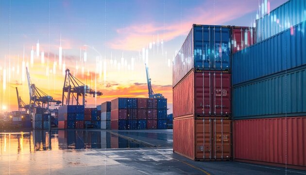 Container shipping dock financial data