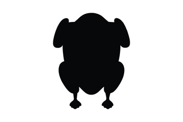 Roasted turkey silhouette vector, Roasted turkey icon, Thanksgiving