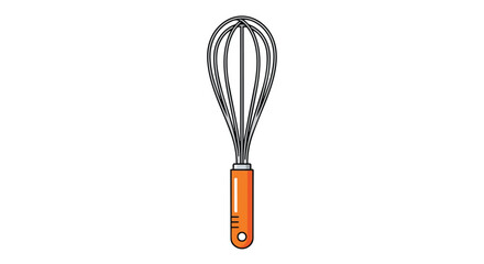 Fototapeta premium Essential culinary whisking tool for preparing delicious meals and baking desserts