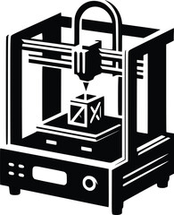 3d printer producing a small plastic object in a workspace setting