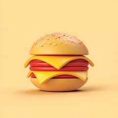 Geometric pastel hamburger design