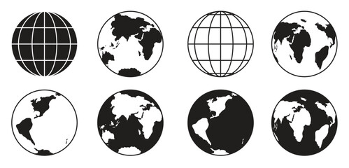 set of isolated icons on a theme world with shadow  © Rxibs