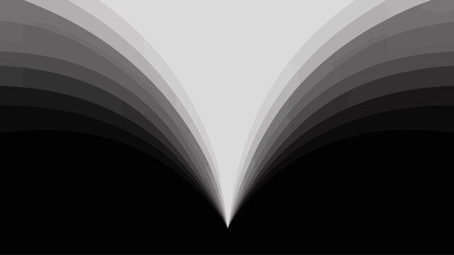 A grayscale gradient image features converging lines transitioning from deep black at the base to bright white at the apex high quality professional detailed modern elegant