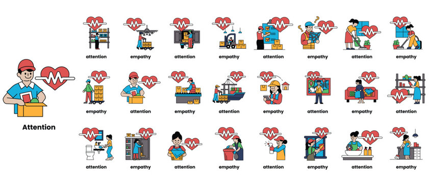 The image is a collection of different people doing various things