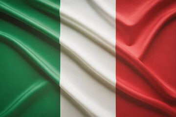 Obraz premium Italian flag waving with green white and red colors