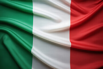 Fototapeta premium Waving Italian Flag Fabric Texture for Background Design