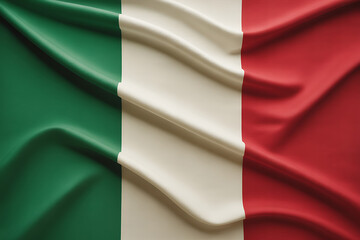 Obraz premium Waving Italian Flag Fabric Texture for Background Design