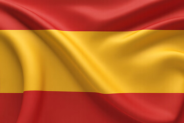 Obraz premium Spanish flag with red and yellow horizontal stripes