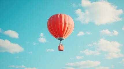 A Box flying on a parachute with pink cloud,vector illustration of package flying down from sky and cloud with parachute, concept for delivery service,shopping online,air delivery service.
