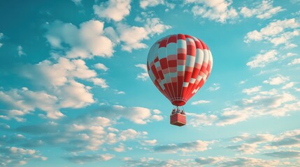 Fototapeta premium A Box flying on a parachute with pink cloud,vector illustration of package flying down from sky and cloud with parachute, concept for delivery service,shopping online,air delivery service.