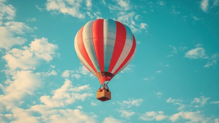 Fototapeta premium A Box flying on a parachute with pink cloud,vector illustration of package flying down from sky and cloud with parachute, concept for delivery service,shopping online,air delivery service.